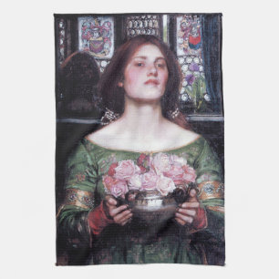 Lady en Roos, John William Waterhouse Theedoek