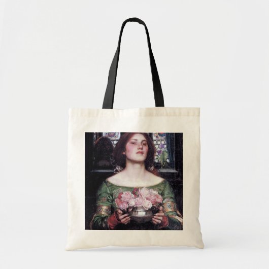 Lady en Roos, John William Waterhouse Tote Bag (Voorkant)