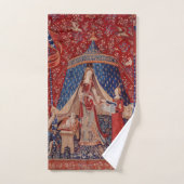 Lady en Unicorn Medieval Tapestry Desire Bad Handdoek (Handdoek)
