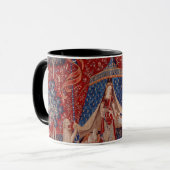 Lady en Unicorn Medieval Tapestry Desire Mok (Voorkant links)