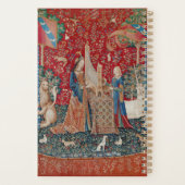 Lady en Unicorn Medieval Tapestry Hearing Planner (Achterkant)