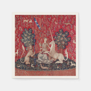 Lady en Unicorn Medieval Tapestry Sight Servet