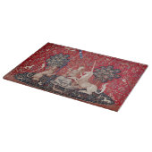 Lady en Unicorn Medieval Tapestry Sight Snijplank (Hoek)