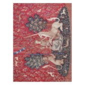 Lady en Unicorn Medieval Tapestry Sight Tafelkleed (Voorkant)