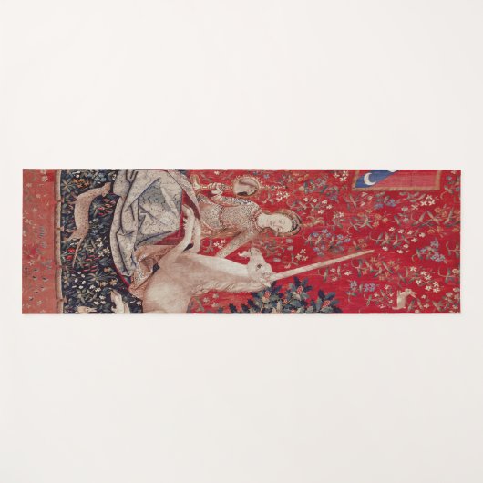 Lady en Unicorn Medieval Tapestry Sight Yogamat (Voorkant (horizontaal))