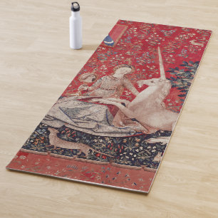 Lady en Unicorn Medieval Tapestry Sight Yogamat
