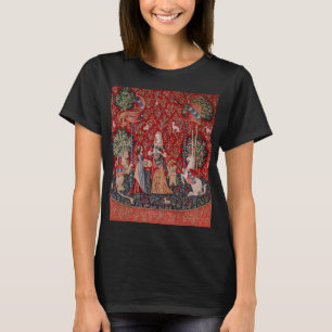 Lady en Unicorn Medieval Tapestry Smell T-Shirt