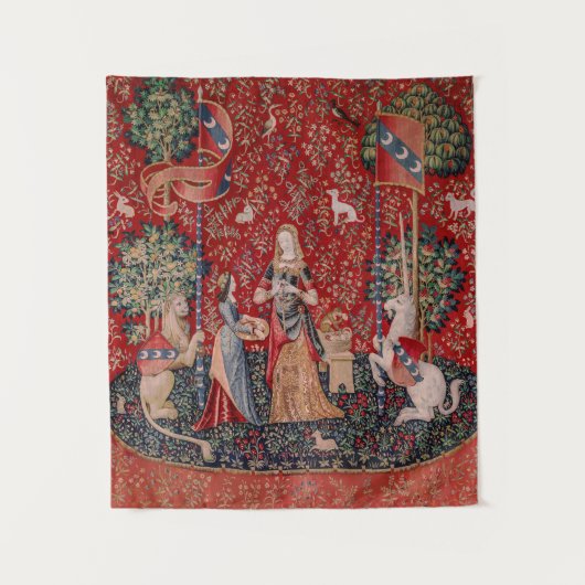 Lady en Unicorn Medieval Tapestry Smell Wandkleed (Voorkant)