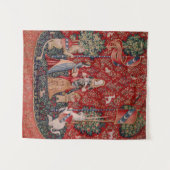 Lady en Unicorn Medieval Tapestry Smell Wandkleed (Voorkant (horizontaal))