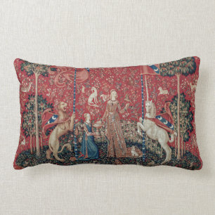 Lady en Unicorn Medieval Tapestry Taste Kussen