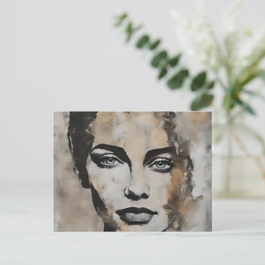 Lady Face Briefkaart (Staand voorkant)