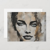 Lady Face Briefkaart (Voorkant / Achterkant)