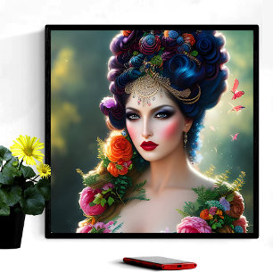 Lady Fairy Queen Roos Flowers Poster