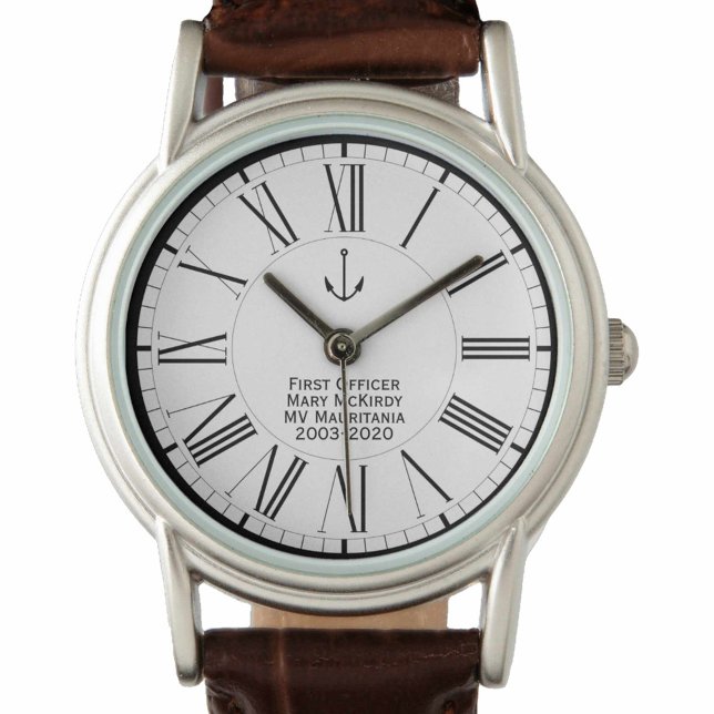Lady First Officer Ship Crew-herdenking Horloge (Creator heeft geüpload)
