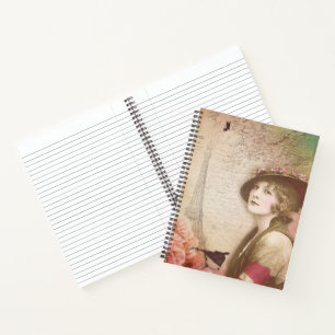 Lady Flowers Spiral Notitieboek - Elegant