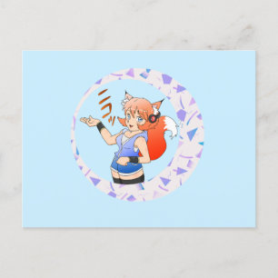 Lady Fox Briefkaart