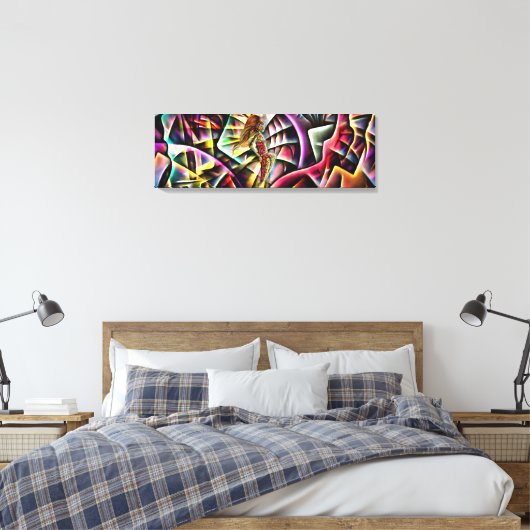 Lady Fractal de Abstracte prinses van Fractal Land Canvas Afdruk (Insitu (Slaapkamer))