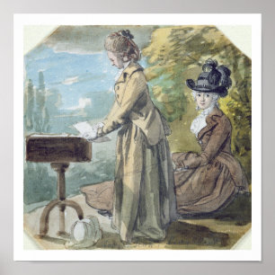 Lady Francis Scott en Lady Elliot, c.1770 (w/c ov) Poster