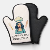  Lady Funny Oven Mitt Ovenwant (Voorkant / Achterkant)