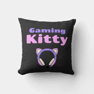 Lady Gamer - Gaming Kitty Kussen