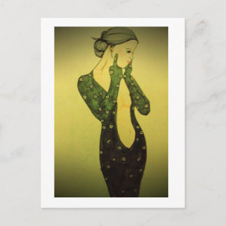Lady Givebird briefkaart