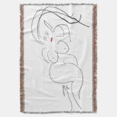 LADY GODIVA Throw Blanket Deken (Voorkant Verticaal)