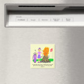 Lady Golf Cartoon Magnet (In Situ (Lave-vaisselle))
