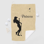 Lady Golf Sports Design Leather Kijk Golfhanddoek (Insitu)
