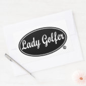 Lady Golfer decal Rechthoekige Sticker (Envelop)