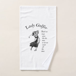 Lady Golfer Handdoek