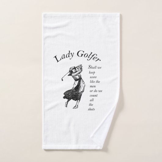 Lady Golfer Handdoek (Handdoek)