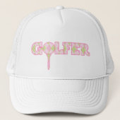 Lady Golfer Jacquard motif style casquette graphiq (Devant)