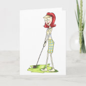 Lady Golfer Kaart (Voorkant)