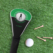 Lady Golfer Silhouette Golf Ball Quote Black Green Golfheadcover
