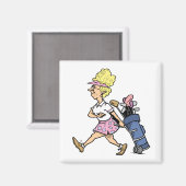 Lady Golfer Tshirts en Gifts Magneet (Voorkant / Achterkant)