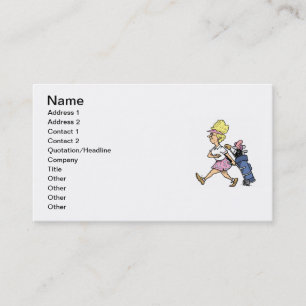 Lady Golfer Tshirts en Gifts Visitekaartje