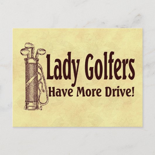 Lady Golfers Briefkaart (Voorkant)