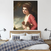 Lady Hamilton als Natuur Romney Canvas Art Afdruk (Insitu (Slaapkamer))
