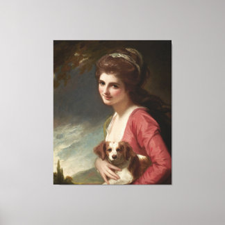 Lady Hamilton als Natuur Romney Canvas Art Afdruk