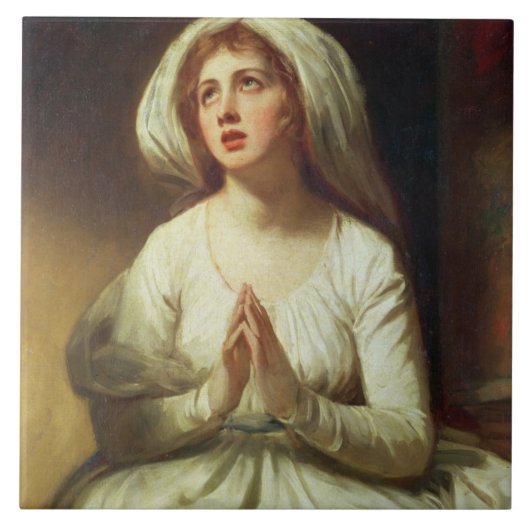 Lady Hamilton Praying Tegeltje (Voorkant)