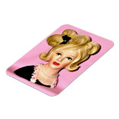  Lady Head Vase Big Wild Hair Magneet (Linkerzijde)