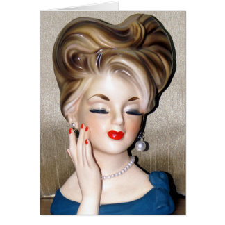  Lady Head Vase Model Glamoureuze Kaart van 1960