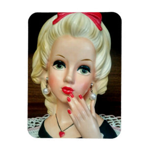  Lady Head Vase Teen Heart Ketting Magneet