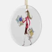 *LADY HOUDT VAN SCHOPPEN* CHRISTMAS ORNAMENT (Rechts)