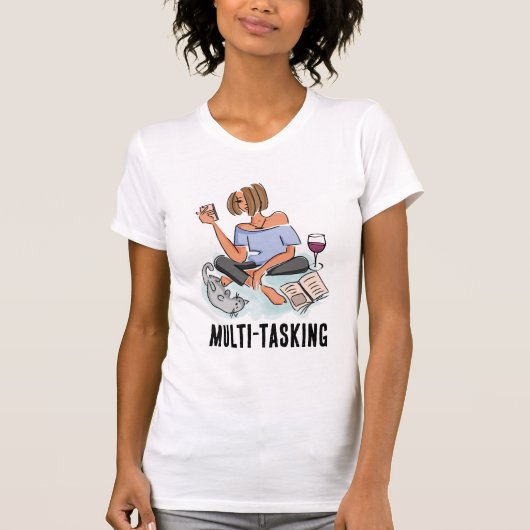 Lady Illustration Multi-Tasking T-shirt (Voorkant)