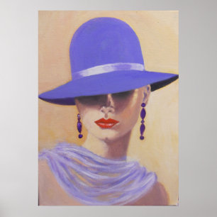 LADY IN A BLUE PET, POSTER