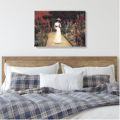 Lady in a Garden Schilderij van Leighton Canvas Afdruk (Insitu (Slaapkamer))