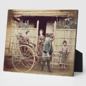 Lady in a rickshaw, c.1890 (gekleurde foto) fotoplaat (Zijkant)