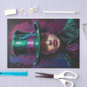 Lady in a Top Hat Surrealisme en Pop Art Decoupage Tissuepapier (Craft)