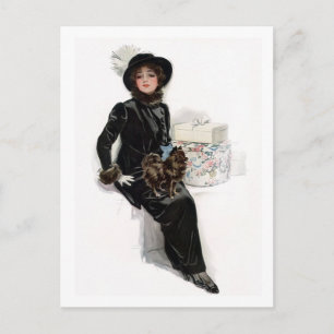 Lady in Black Briefkaart